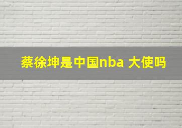 蔡徐坤是中国nba 大使吗